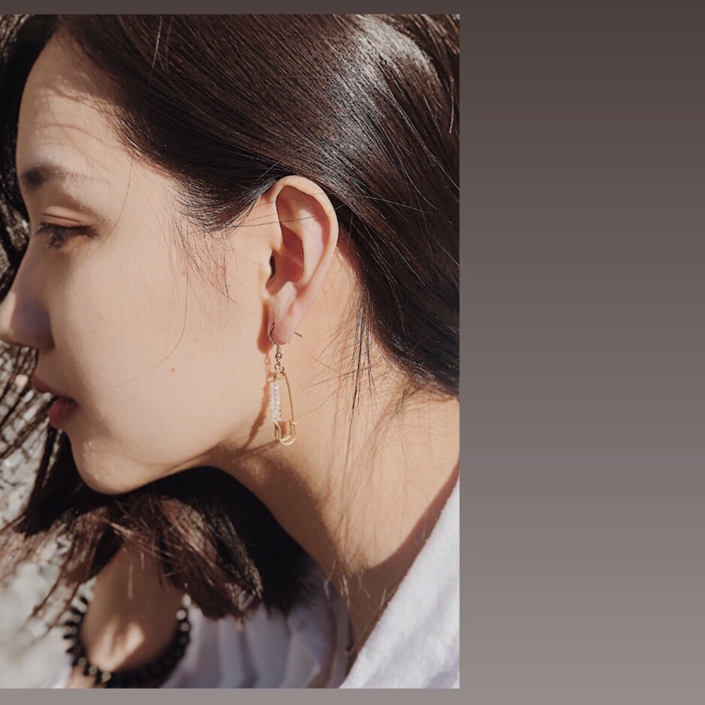 Handmade Minimalist Crystal Drop Earrings